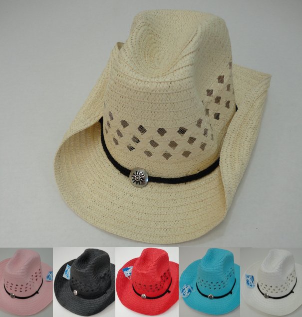 Mesh COWBOY HAT with Medallion on HAT Band